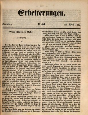 Erheiterungen (Aschaffenburger Zeitung) Samstag 21. April 1849