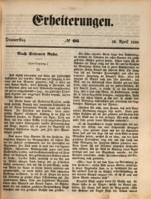 Erheiterungen (Aschaffenburger Zeitung) Donnerstag 26. April 1849