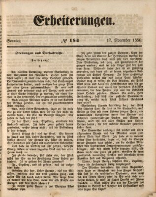 Erheiterungen (Aschaffenburger Zeitung) Sonntag 17. November 1850