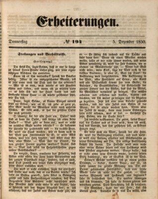 Erheiterungen (Aschaffenburger Zeitung) Donnerstag 5. Dezember 1850