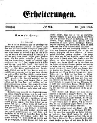 Erheiterungen (Aschaffenburger Zeitung) Samstag 12. Juni 1852