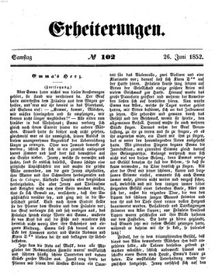 Erheiterungen (Aschaffenburger Zeitung) Samstag 26. Juni 1852