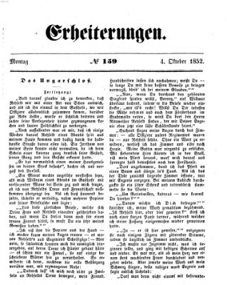 Erheiterungen (Aschaffenburger Zeitung) Montag 4. Oktober 1852