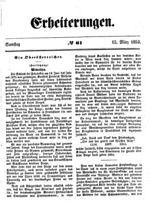 Erheiterungen (Aschaffenburger Zeitung) Samstag 12. März 1853