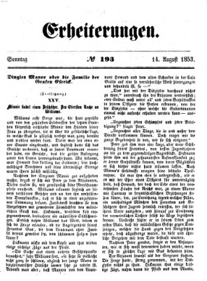 Erheiterungen (Aschaffenburger Zeitung) Sonntag 14. August 1853