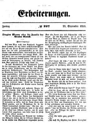 Erheiterungen (Aschaffenburger Zeitung) Freitag 23. September 1853