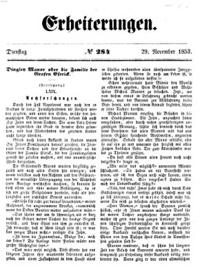 Erheiterungen (Aschaffenburger Zeitung) Dienstag 29. November 1853