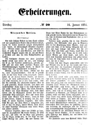 Erheiterungen (Aschaffenburger Zeitung) Dienstag 24. Januar 1854
