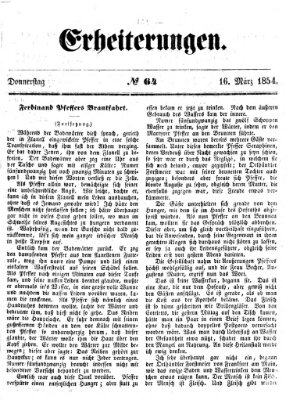 Erheiterungen (Aschaffenburger Zeitung) Donnerstag 16. März 1854