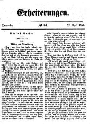 Erheiterungen (Aschaffenburger Zeitung) Donnerstag 20. April 1854