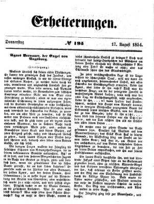 Erheiterungen (Aschaffenburger Zeitung) Donnerstag 17. August 1854