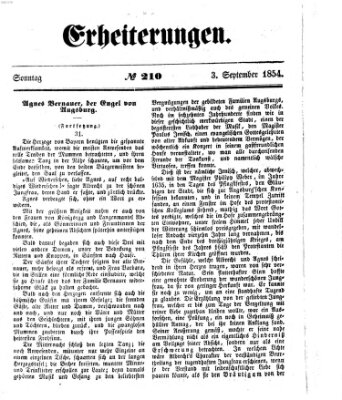 Erheiterungen (Aschaffenburger Zeitung) Sonntag 3. September 1854