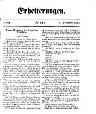 Erheiterungen (Aschaffenburger Zeitung) Freitag 8. September 1854