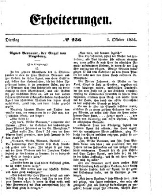 Erheiterungen (Aschaffenburger Zeitung) Dienstag 3. Oktober 1854