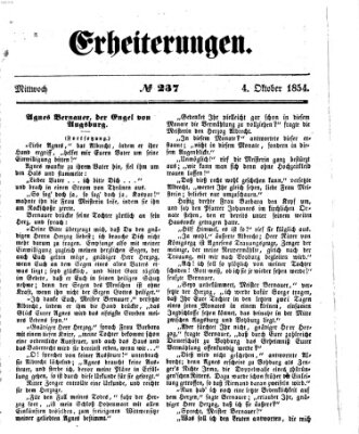 Erheiterungen (Aschaffenburger Zeitung) Mittwoch 4. Oktober 1854