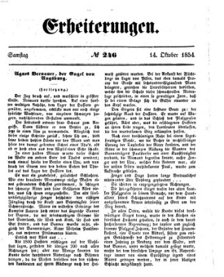 Erheiterungen (Aschaffenburger Zeitung) Samstag 14. Oktober 1854