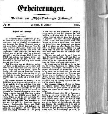 Erheiterungen (Aschaffenburger Zeitung) Dienstag 9. Januar 1855