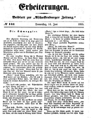 Erheiterungen (Aschaffenburger Zeitung) Donnerstag 14. Juni 1855