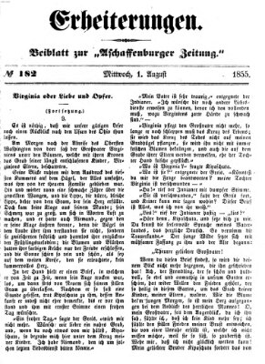 Erheiterungen (Aschaffenburger Zeitung) Mittwoch 1. August 1855