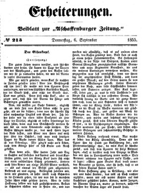 Erheiterungen (Aschaffenburger Zeitung) Donnerstag 6. September 1855