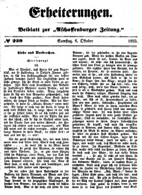 Erheiterungen (Aschaffenburger Zeitung) Samstag 6. Oktober 1855
