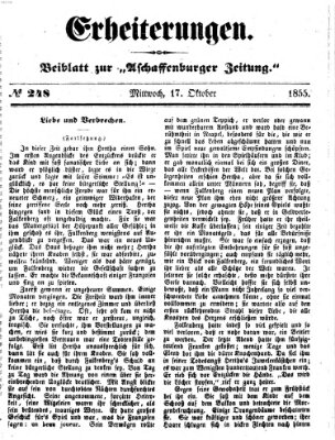 Erheiterungen (Aschaffenburger Zeitung) Mittwoch 17. Oktober 1855