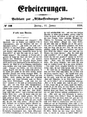 Erheiterungen (Aschaffenburger Zeitung) Freitag 11. Januar 1856