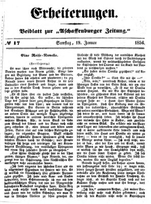 Erheiterungen (Aschaffenburger Zeitung) Samstag 19. Januar 1856