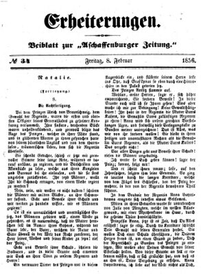Erheiterungen (Aschaffenburger Zeitung) Freitag 8. Februar 1856