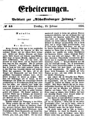 Erheiterungen (Aschaffenburger Zeitung) Dienstag 19. Februar 1856