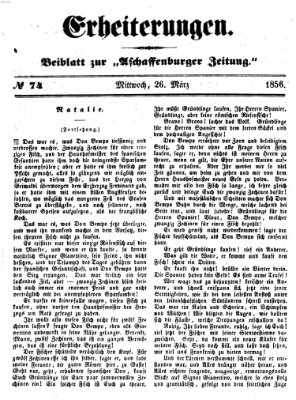 Erheiterungen (Aschaffenburger Zeitung) Mittwoch 26. März 1856