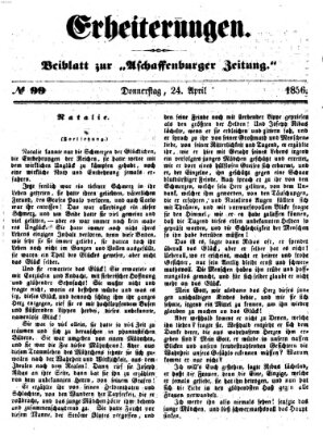 Erheiterungen (Aschaffenburger Zeitung) Donnerstag 24. April 1856