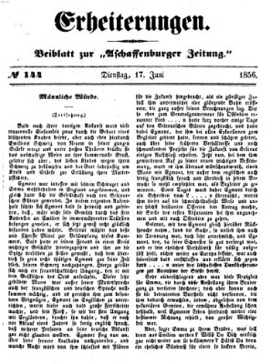 Erheiterungen (Aschaffenburger Zeitung) Dienstag 17. Juni 1856