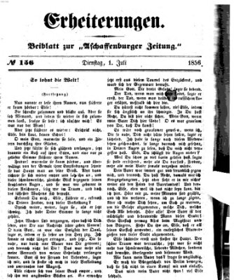 Erheiterungen (Aschaffenburger Zeitung) Dienstag 1. Juli 1856