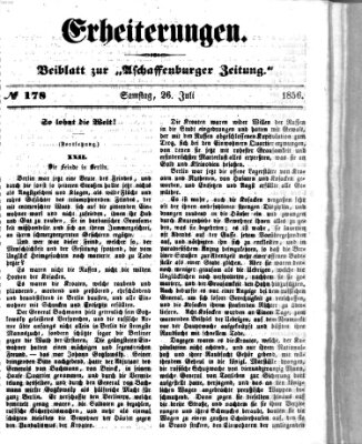 Erheiterungen (Aschaffenburger Zeitung) Samstag 26. Juli 1856