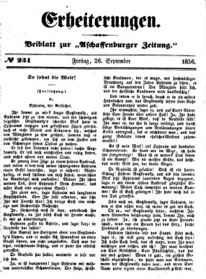 Erheiterungen (Aschaffenburger Zeitung) Freitag 26. September 1856