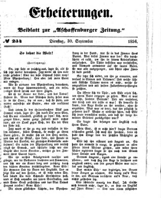 Erheiterungen (Aschaffenburger Zeitung) Dienstag 30. September 1856