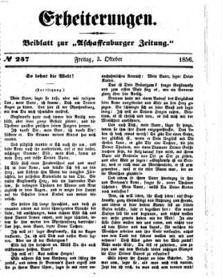 Erheiterungen (Aschaffenburger Zeitung) Freitag 3. Oktober 1856