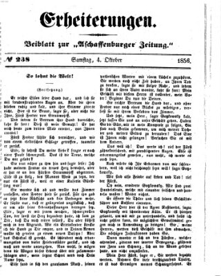 Erheiterungen (Aschaffenburger Zeitung) Samstag 4. Oktober 1856