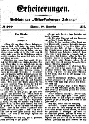 Erheiterungen (Aschaffenburger Zeitung) Montag 10. November 1856
