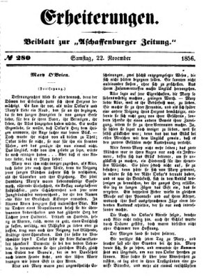 Erheiterungen (Aschaffenburger Zeitung) Samstag 22. November 1856