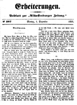Erheiterungen (Aschaffenburger Zeitung) Montag 1. Dezember 1856