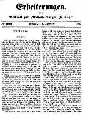 Erheiterungen (Aschaffenburger Zeitung) Donnerstag 4. Dezember 1856
