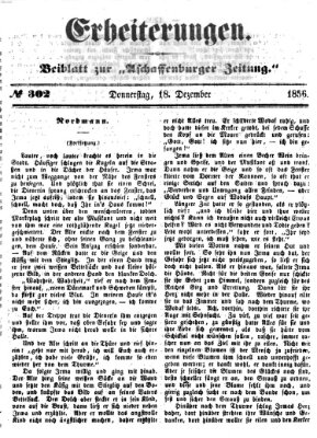 Erheiterungen (Aschaffenburger Zeitung) Donnerstag 18. Dezember 1856
