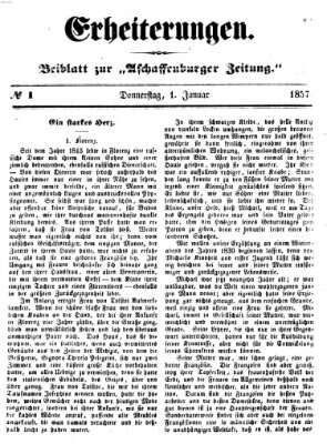 Erheiterungen (Aschaffenburger Zeitung) Donnerstag 1. Januar 1857