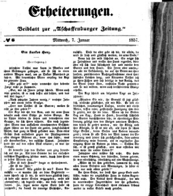 Erheiterungen (Aschaffenburger Zeitung) Mittwoch 7. Januar 1857
