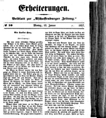 Erheiterungen (Aschaffenburger Zeitung) Montag 12. Januar 1857