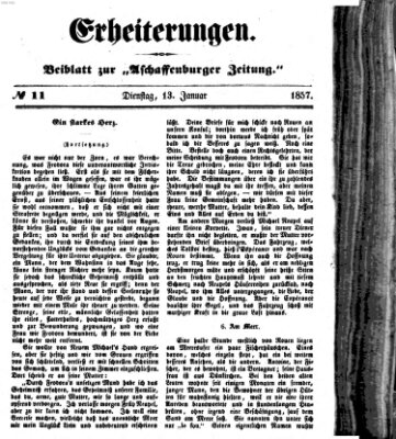 Erheiterungen (Aschaffenburger Zeitung) Dienstag 13. Januar 1857