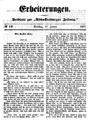 Erheiterungen (Aschaffenburger Zeitung) Samstag 17. Januar 1857