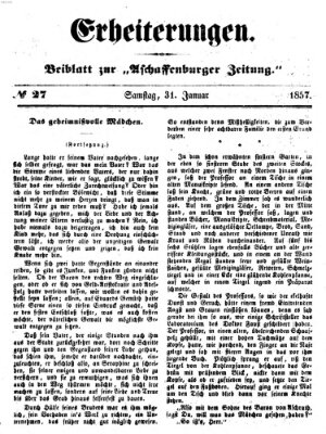 Erheiterungen (Aschaffenburger Zeitung) Samstag 31. Januar 1857